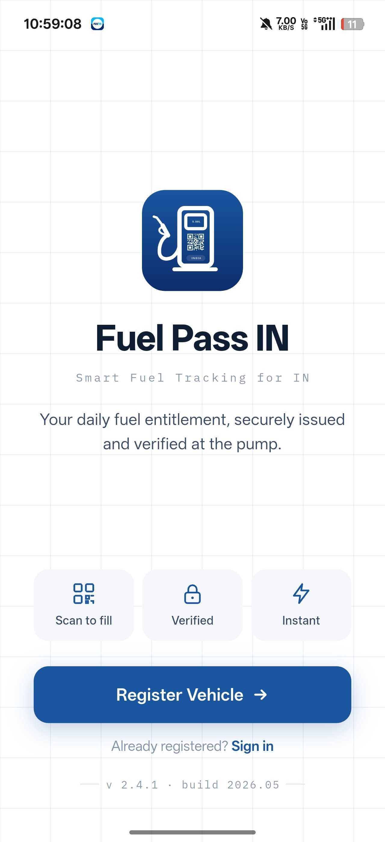 FuelPass citizen app screenshot 1