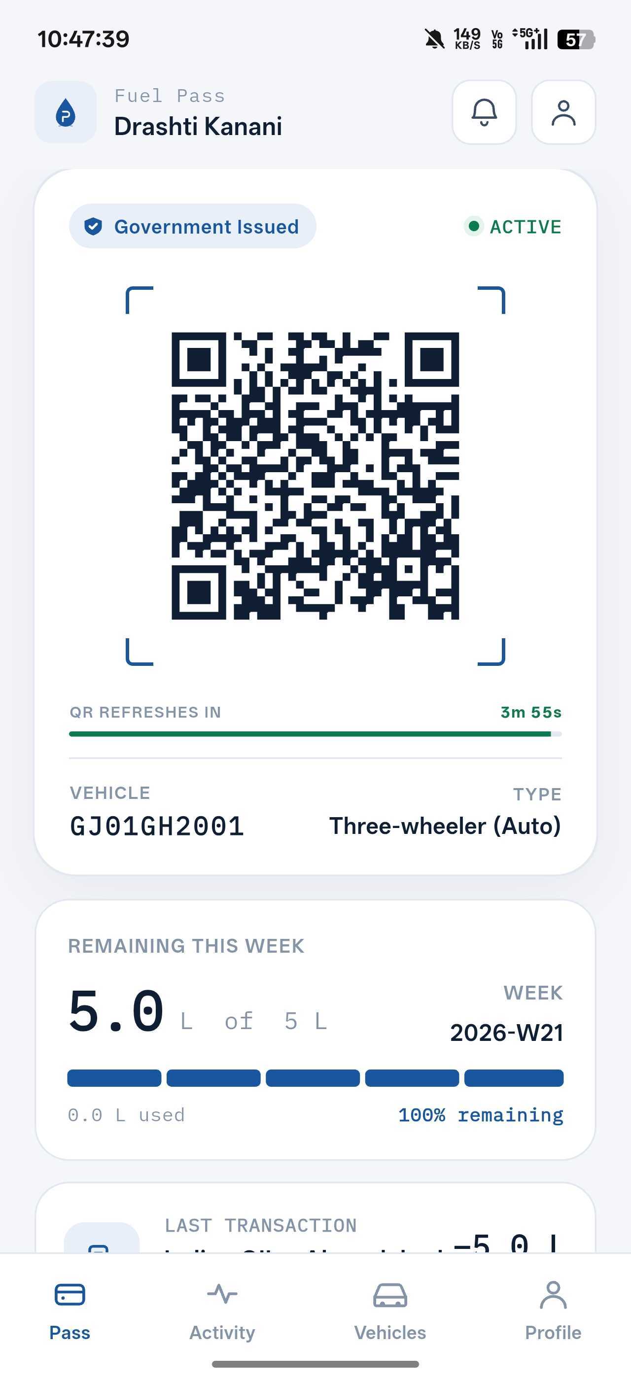 FuelPass app screenshot