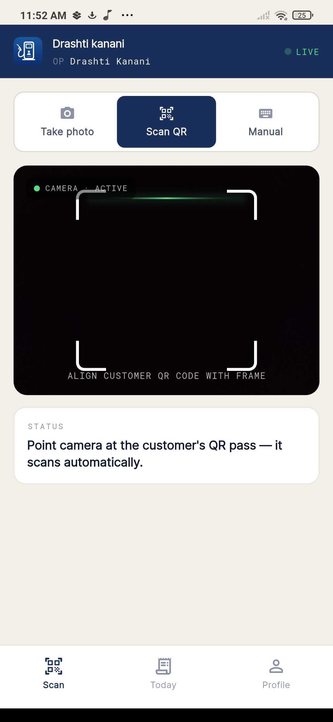 FuelPass operator app screenshot 2